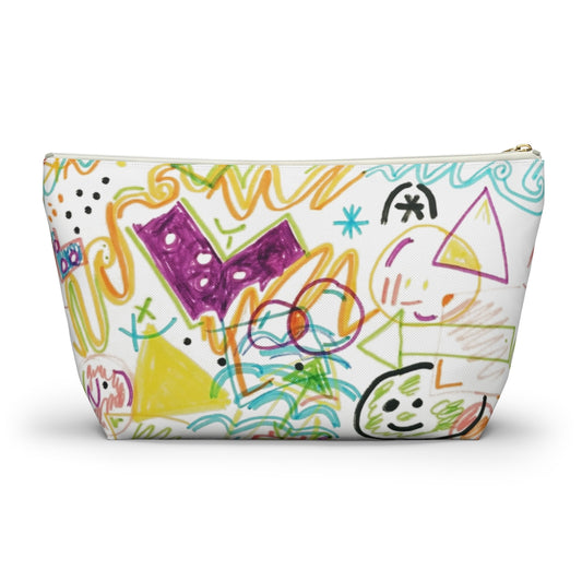 Graffiti Printed Accessory Pouch w T-bottom