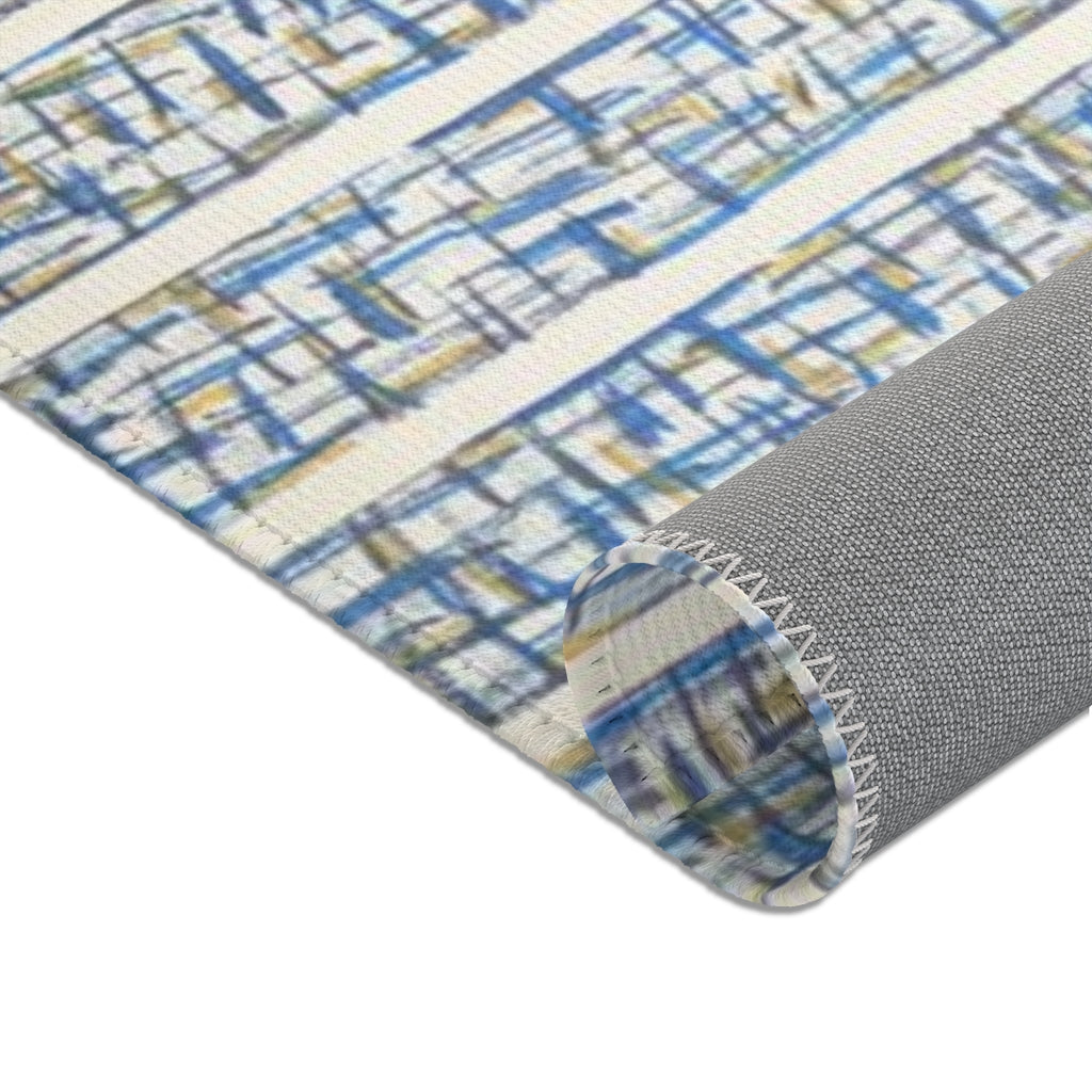 Textured Stripe Printed Area Rugs