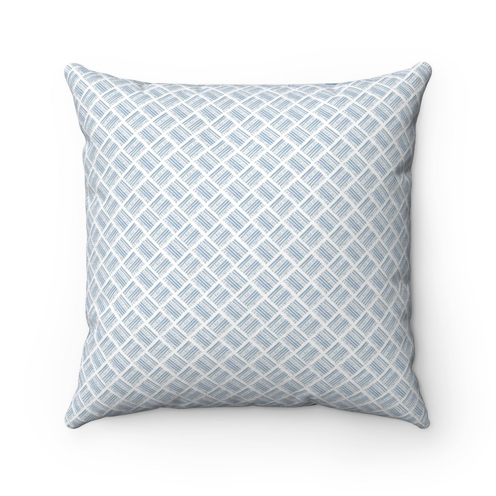 Watercolor Basketweave 2-sided Printed Spun Polyester Square Pillow