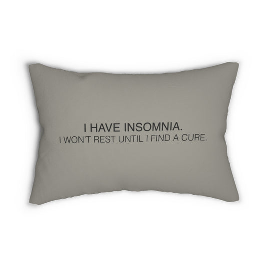 Insomnia BEIGE Spun Polyester Lumbar Pillow 14"x20"