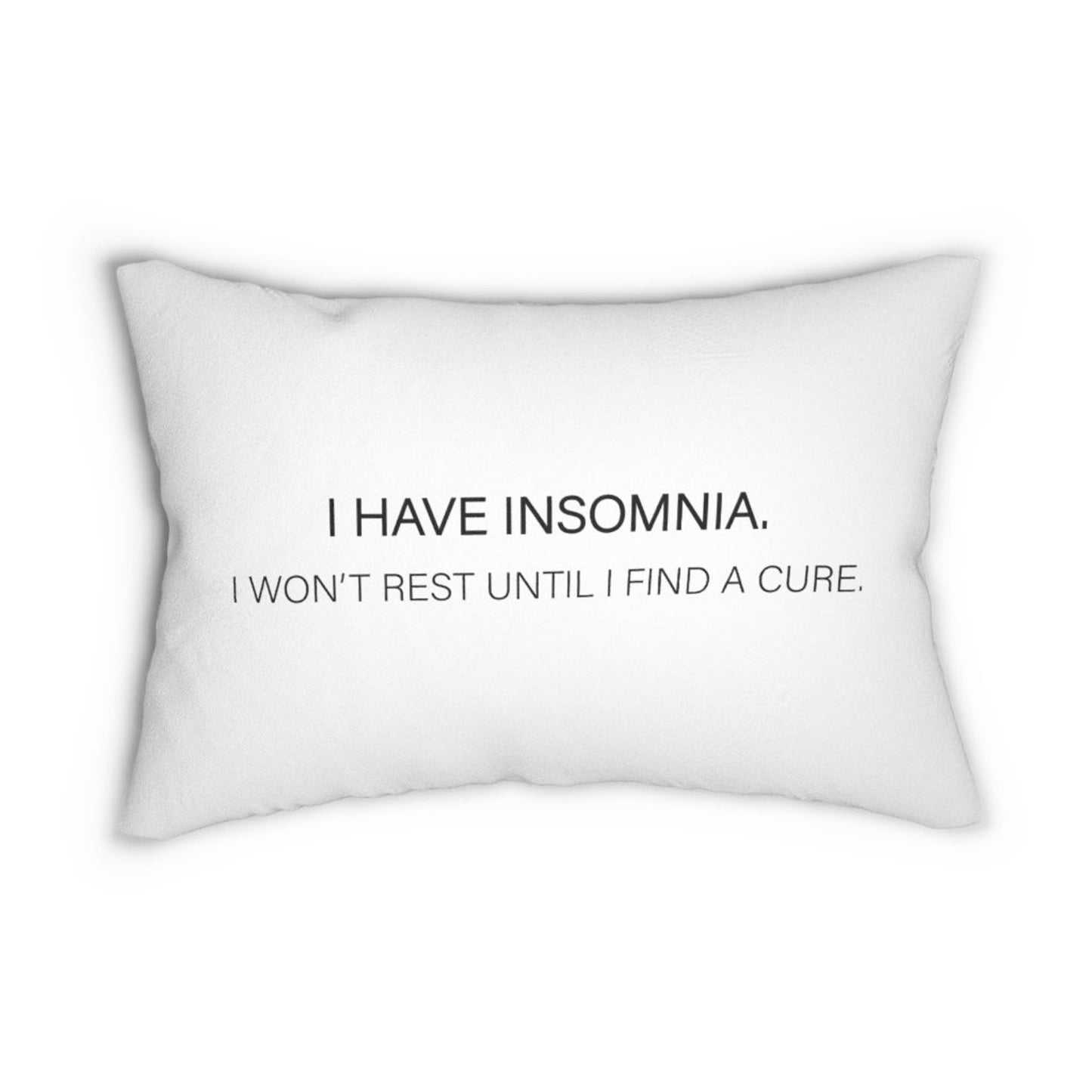 Insomnia WHITE Spun Polyester Lumbar Pillow 14"x20"