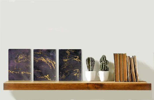 Original Painting, Abstract Acrylic on 3 panel canvas 5" x 7"