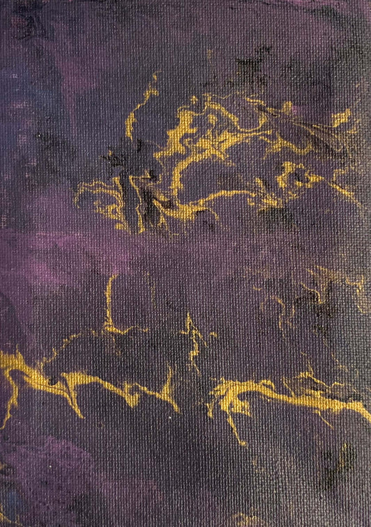 Original Painting, Abstract Acrylic on 3 panel canvas 5" x 7"